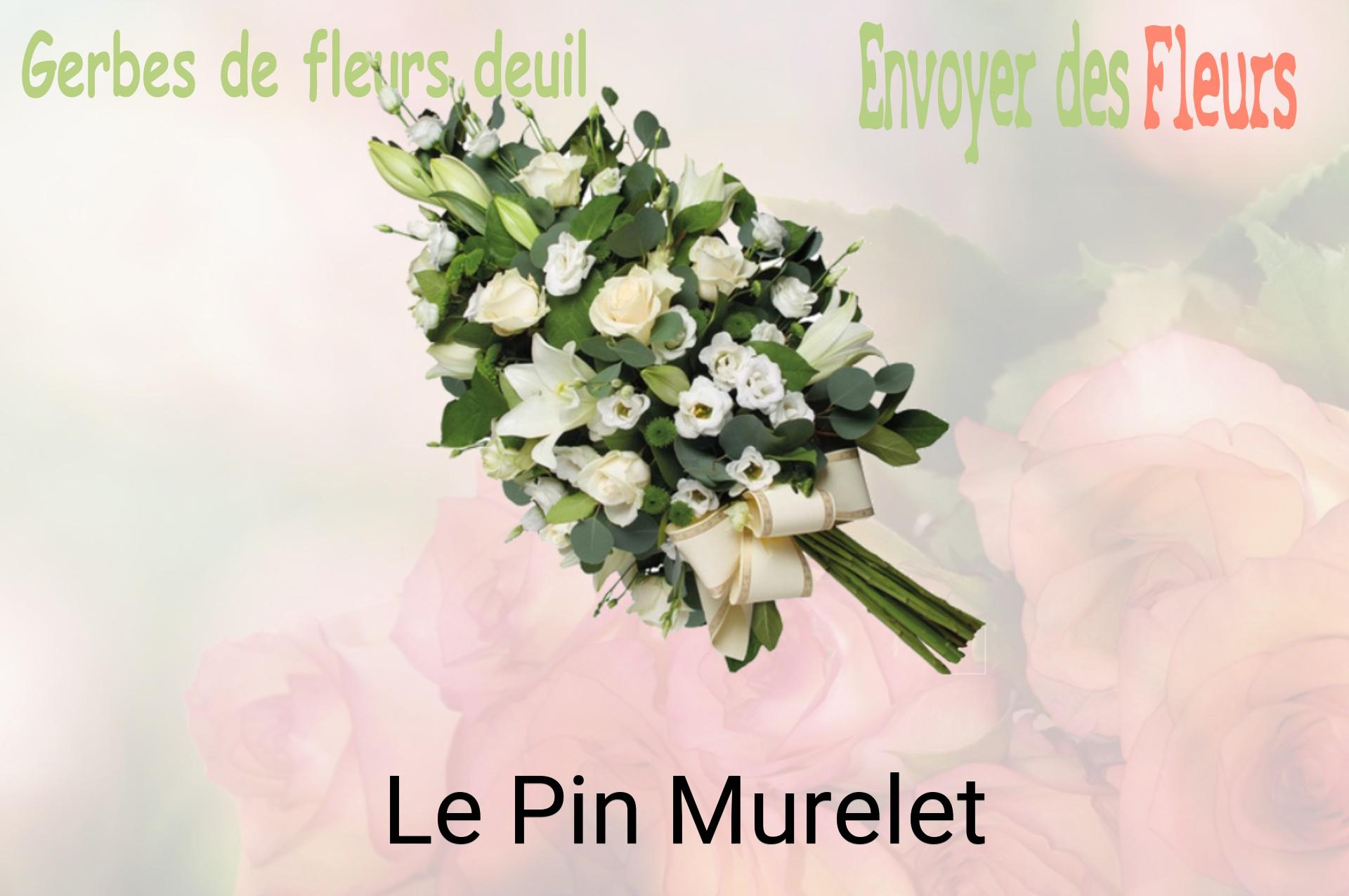 Gerbe de fleurs de deuil livrée à Le Pin-Murelet